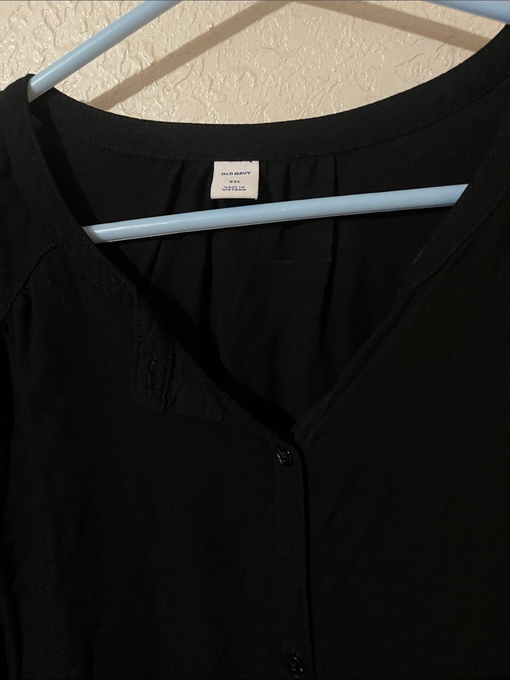 Old Navy Black Button-Front Blouse